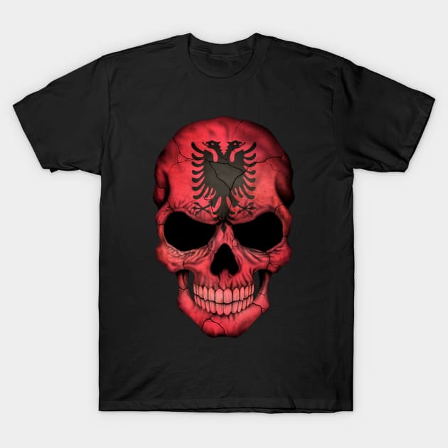 Albanian Skull T-Shirt by Feliz ZombiePunk